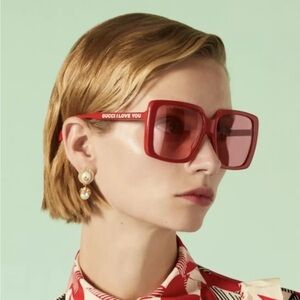 “RED” Gucci “Gucci I Love You” Sunglasses
